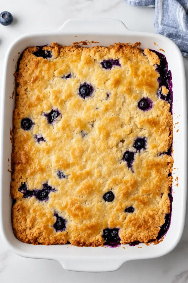 Fluffy Easy Blueberry Cobbler With Cake Mix