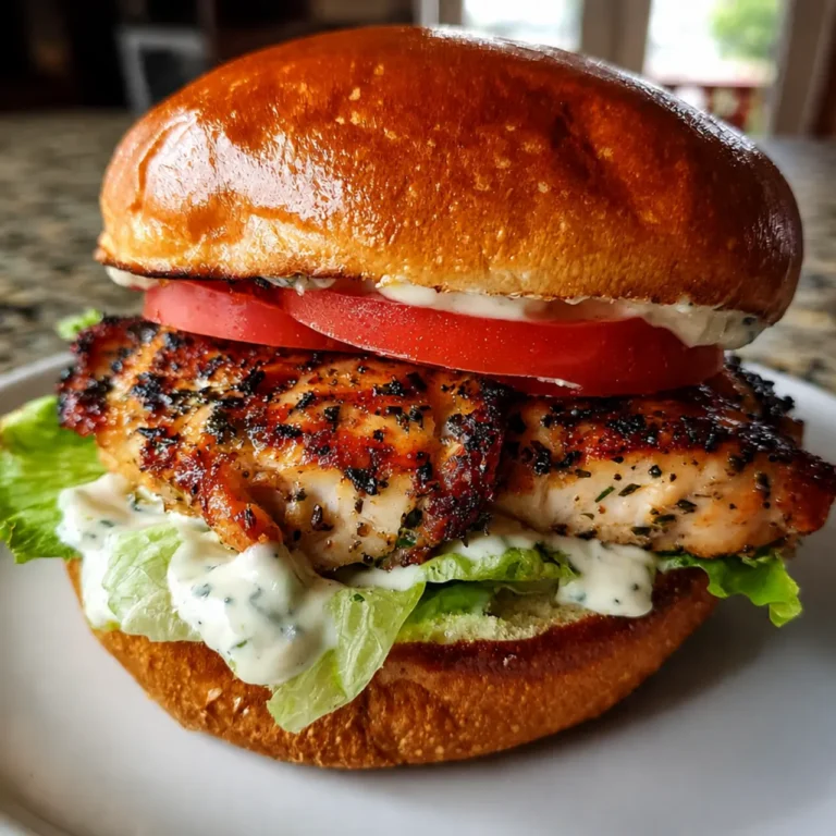 Garlic Herb Grilled Chicken Sandwich