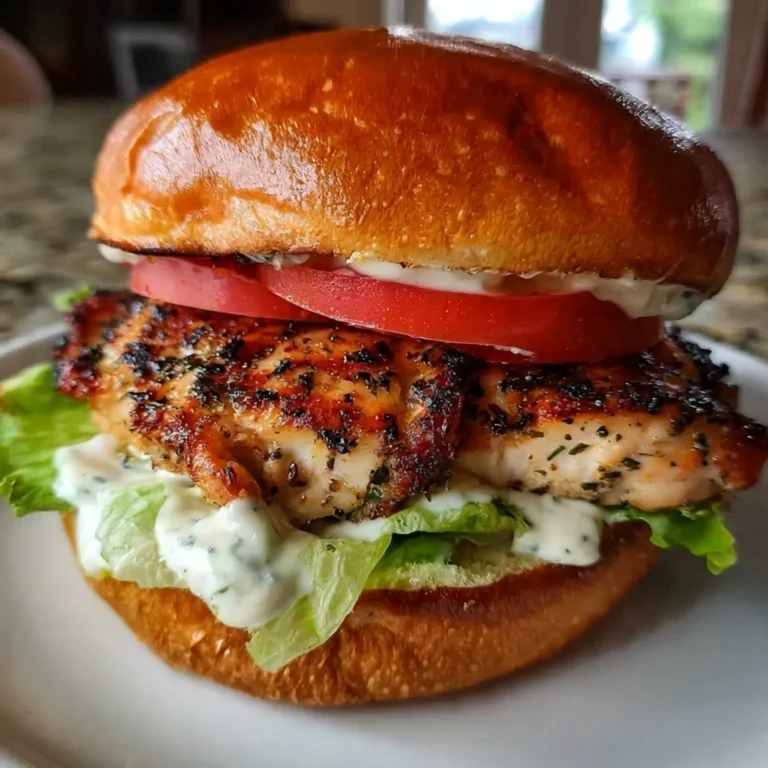 Garlic Herb Grilled Chicken Sandwich