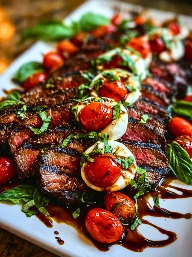 Ingredients for the Grilled Balsamic Steak Caprese