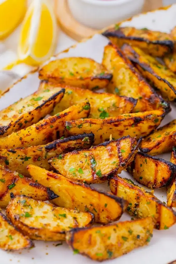 Extra crispy grilled potatoes