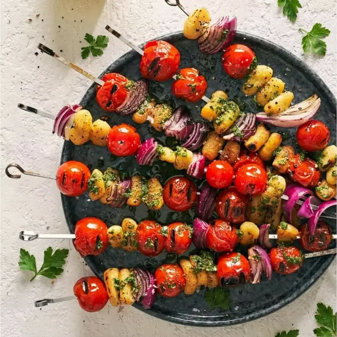 1. Tomato Gnocchi Kebabs