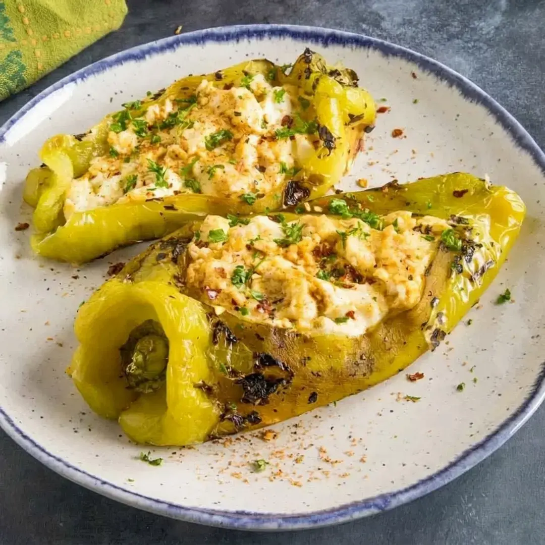 5. Grilled Peppers With Cheese Stuffing