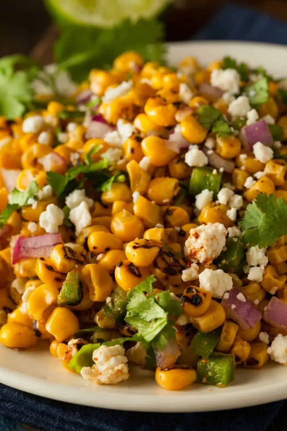 6. Grilled Corn Salad With Coconut-Peanut Sauce