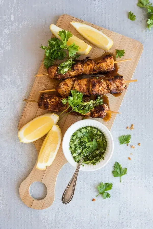 Pork Skewers with Chimichurri