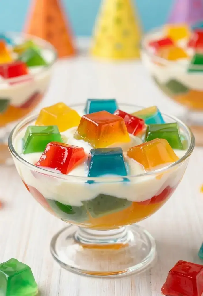 11. Gelatina de Mosaico: Colorful Jello Treat