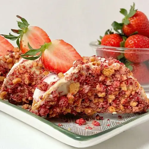 Strawberry Crunch Tacos