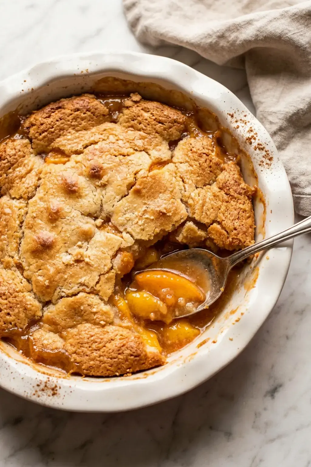 Paula Deen Peach Cobbler Recipe: Easy Southern Peach Dessert 3 Recipe Card Info