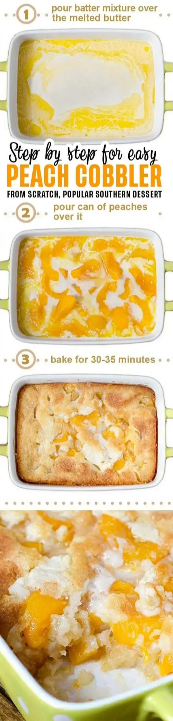 Super Easy Peach Cobbler with Just 3 Ingredients 12 Canned Peach Cobbler Recipe