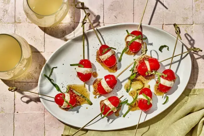 1. Mini Caprese Skewers