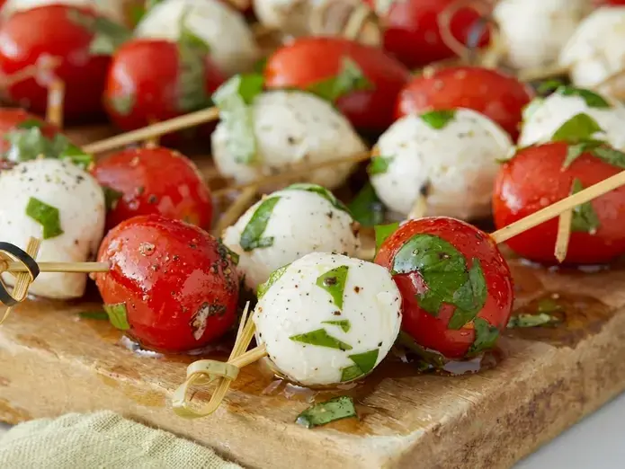 1. Mini Caprese Skewers