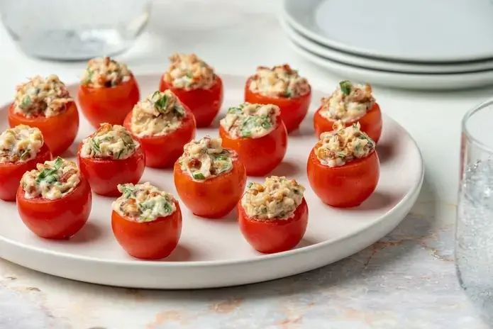 9. Stuffed Cherry Tomatoes
