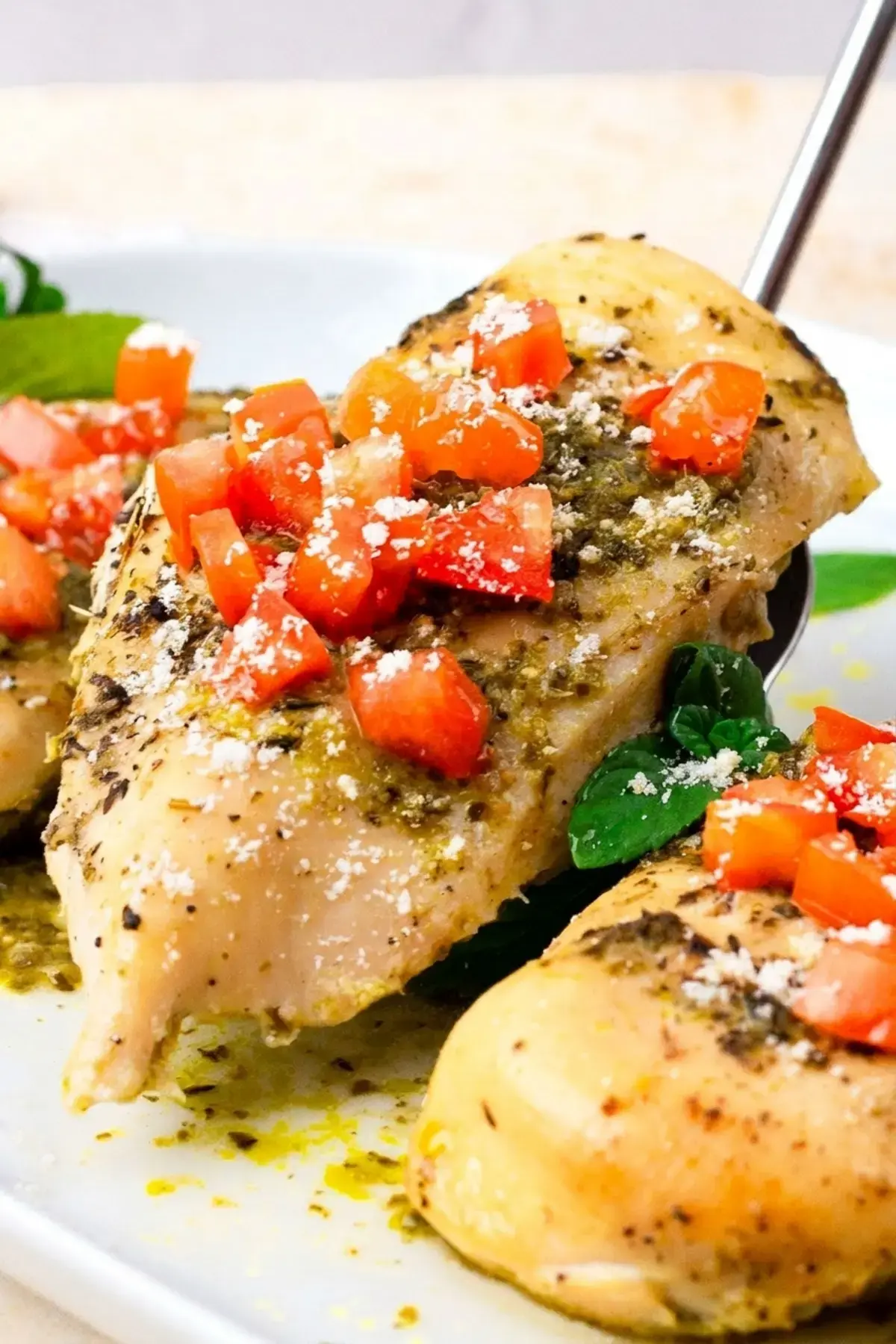 9. Crockpot Pesto Chicken