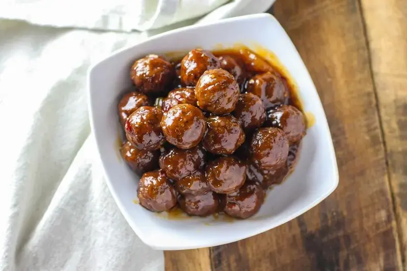 10. Chipotle Peach Meatballs
