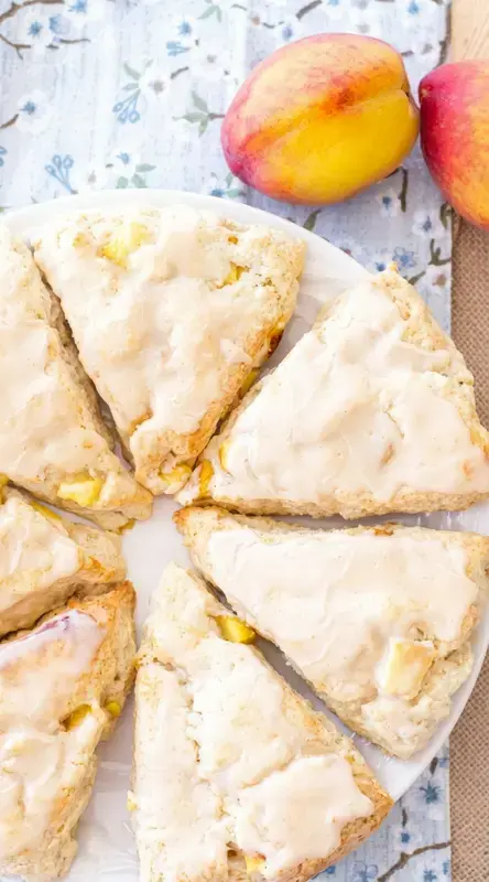 2. Peach Pie Scones with a Vanilla Glaze