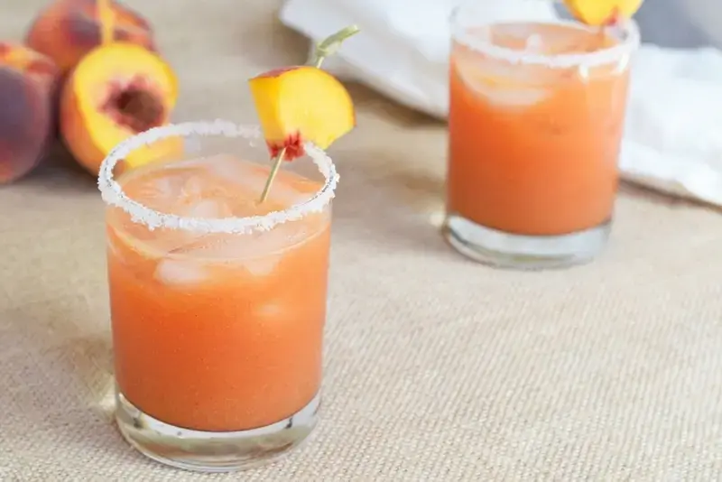 20. Fresh Peach Margaritas
