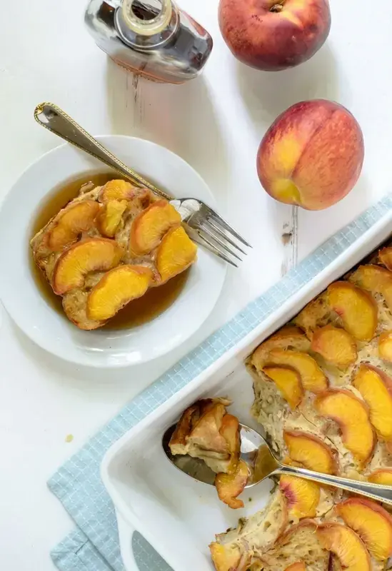 8. Overnight Peach French Toast
