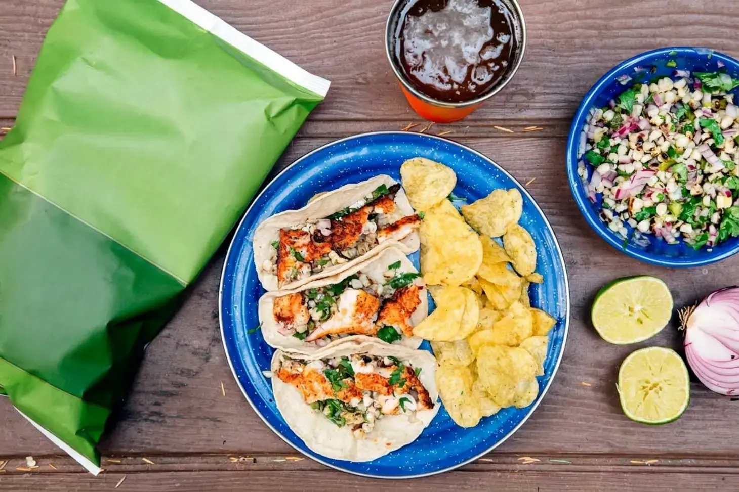 Campfire Grilled Fish Tacos