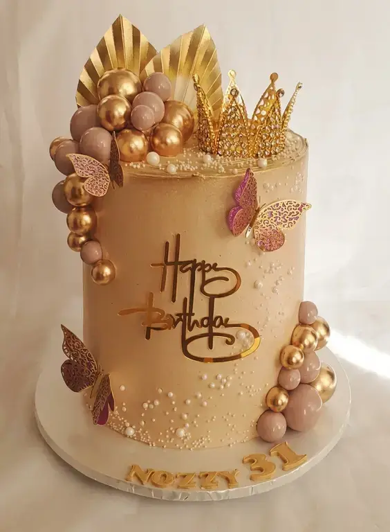 Golden Birthday Cakes