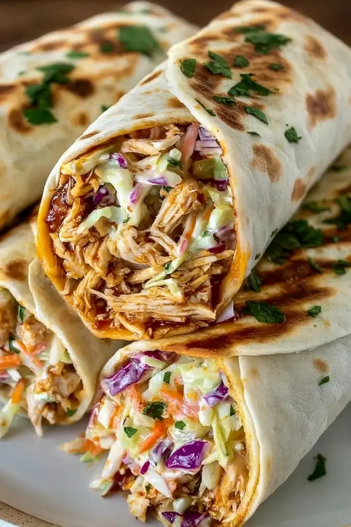 Bbq Chicken Coleslaw Wraps for Easy Weeknight Meals 4 Bbq Chicken Coleslaw Wraps
