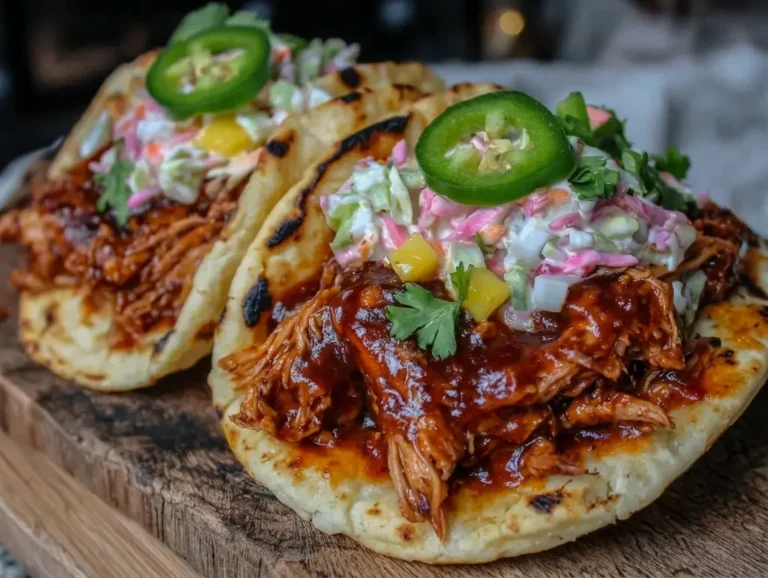 Bbq Pulled Chicken Tacos With Apple Jalapeño Slaw Easy Slow Cooker Dinner 6 Bbq Pulled Chicken Tacos With Apple Jalapeño Slaw