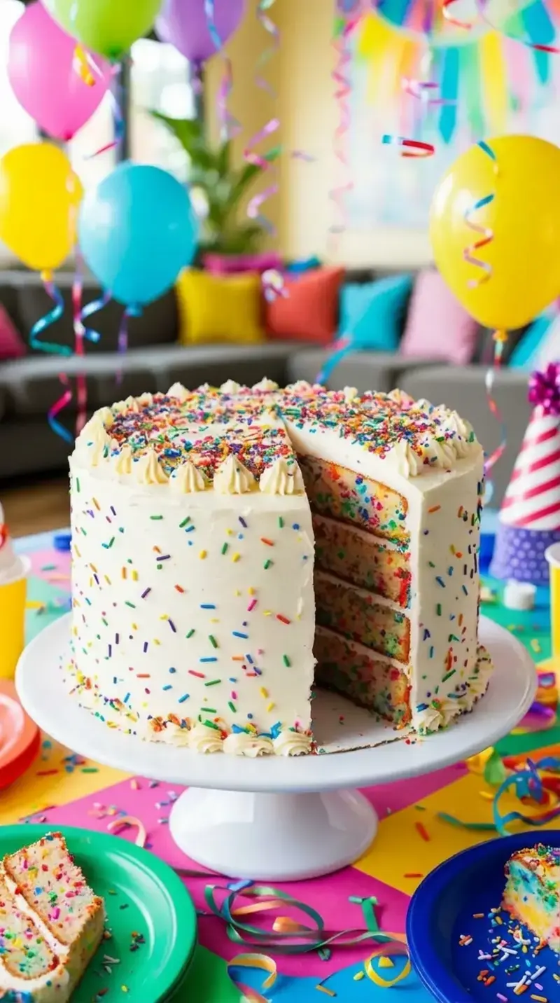 Cake Ideas: Simple Recipes and Decorating Tips for Beginners 6 Funfetti Celebration Cake