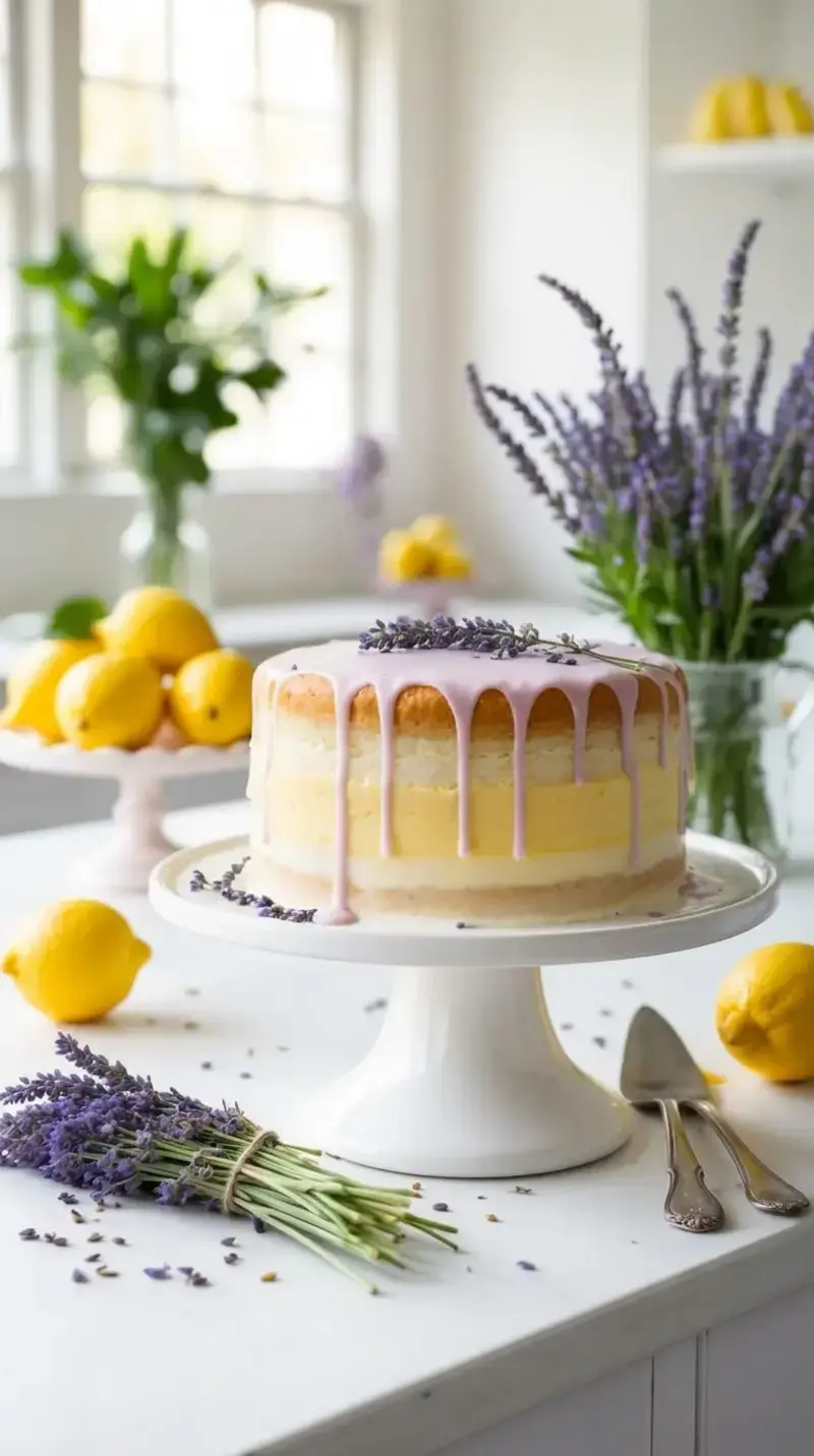 Cake Ideas: Simple Recipes and Decorating Tips for Beginners 3 Lemon Lavender Cake