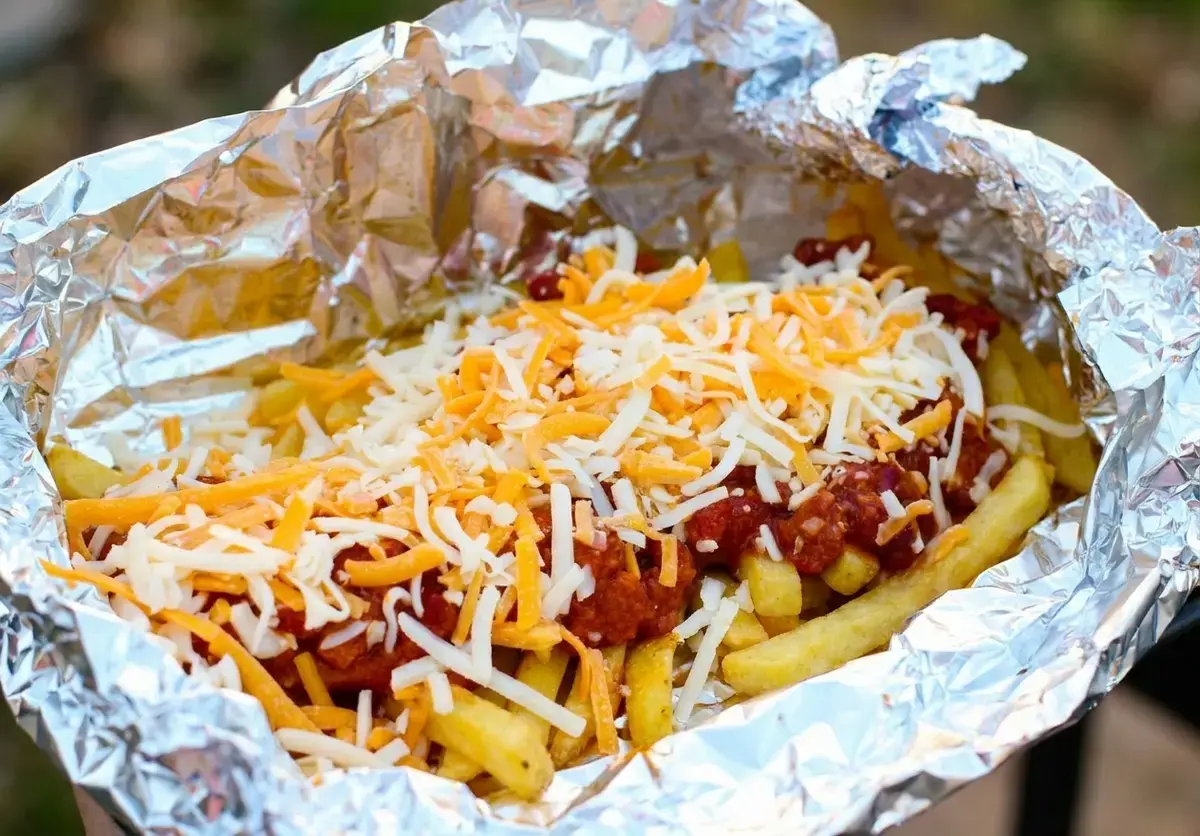 Campfire Chili Cheese Fries Tin Foil Dinner for Easy Camping Meals 8 How to Make Chili Cheese Fries On the BBQ