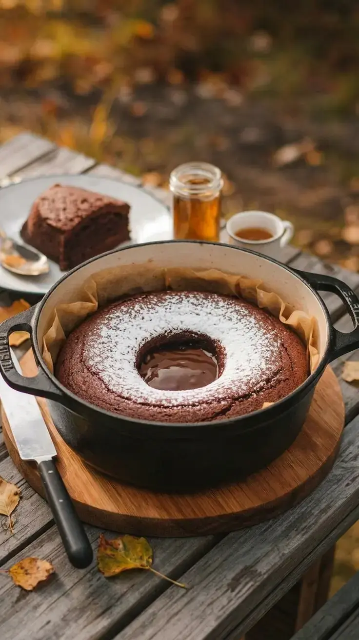 12. Chocolate Lava Cake in a Dutch Oven