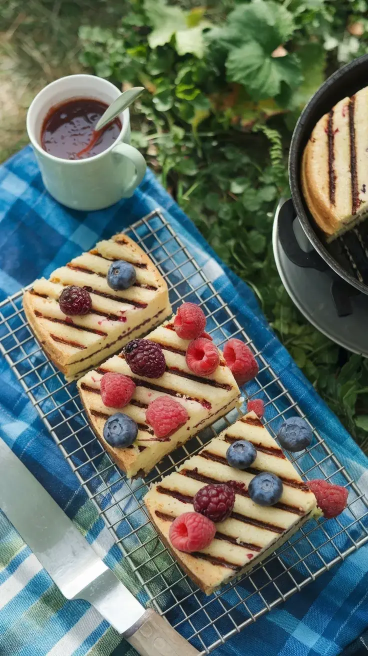 13. Grilled Pound Cake with Berries
