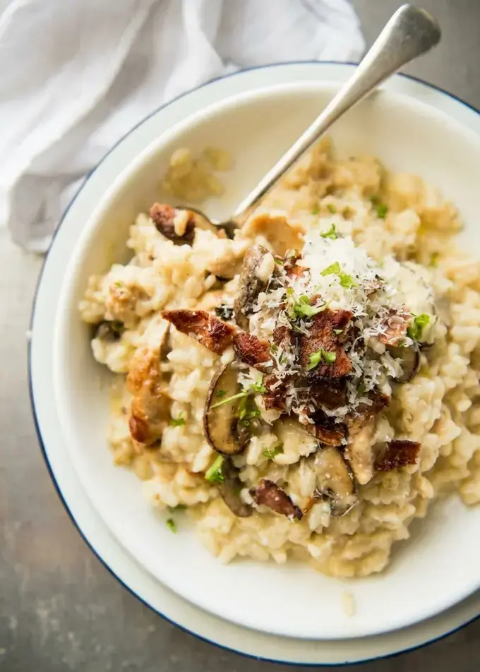 Creamy Mushroom Risotto with Chicken
