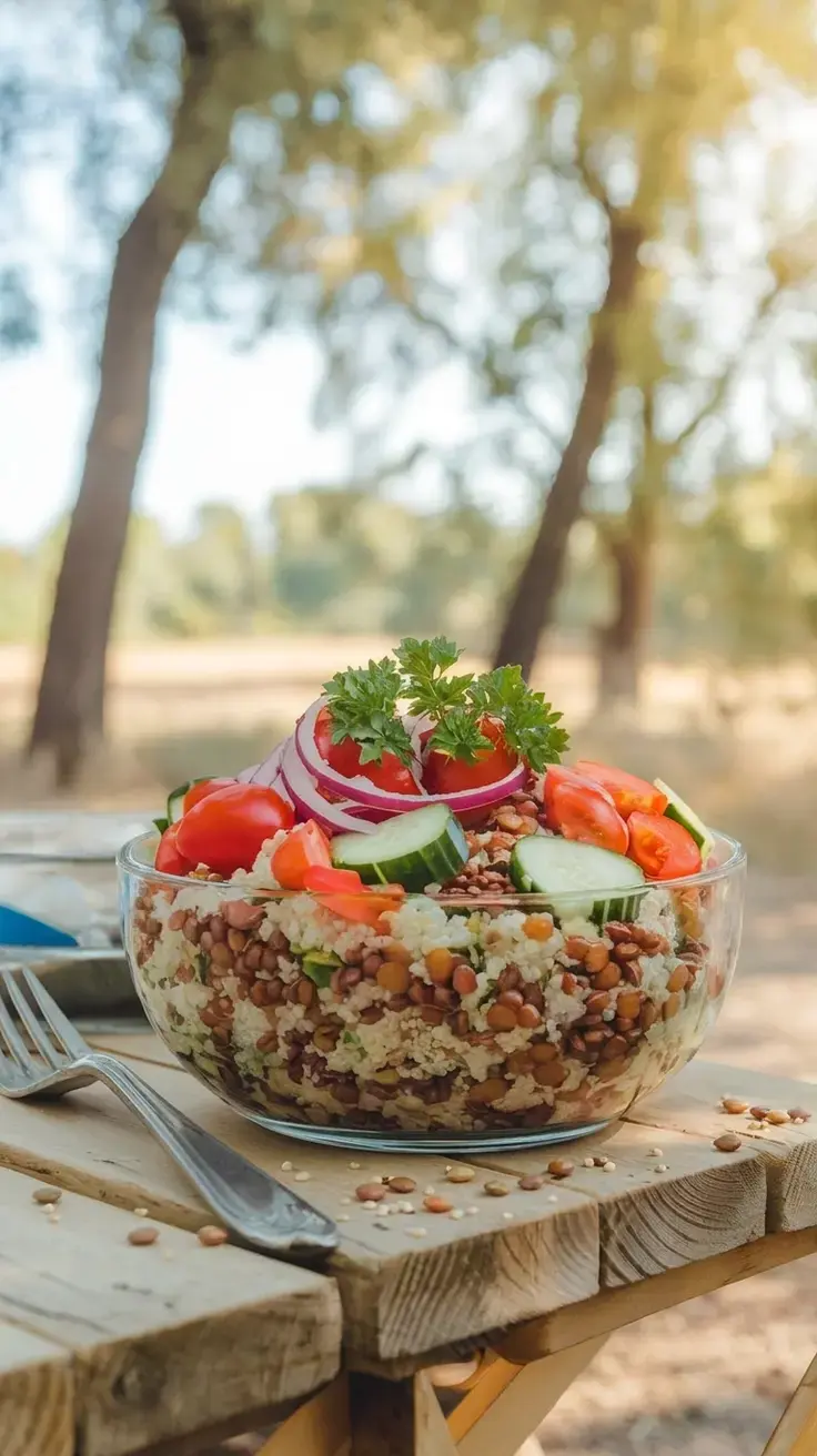 10. Hearty Lentil & Quinoa Salad