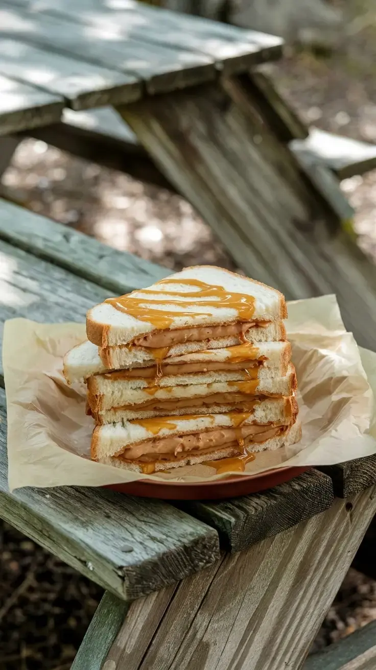 4. Peanut Butter & Honey Sandwiches