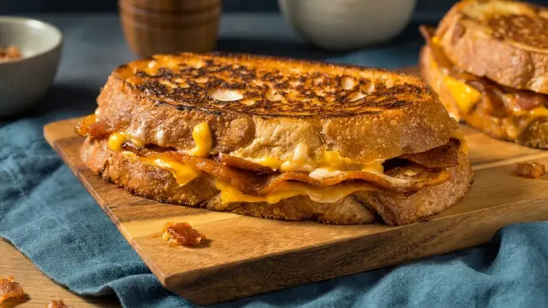 4. Bacon Wrapped Grilled Cheese