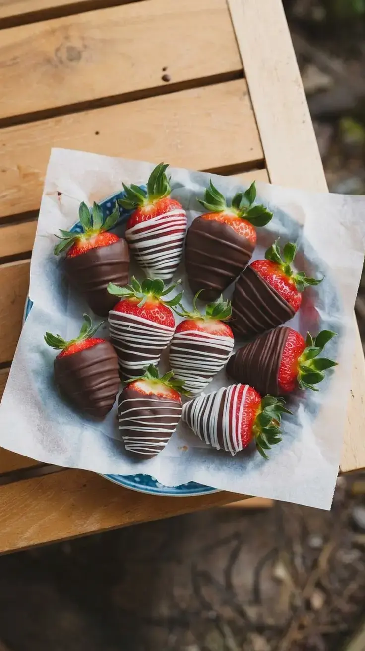 20 Easy Camping Meals Without Campfire for No Cook Trips 8 8. Chocolate-Dipped Strawberries