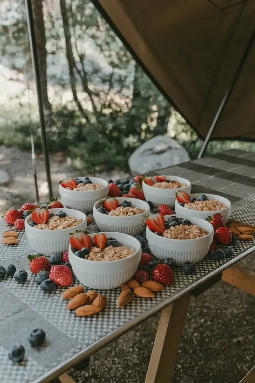 9. Overnight Oats with Berries & Honey