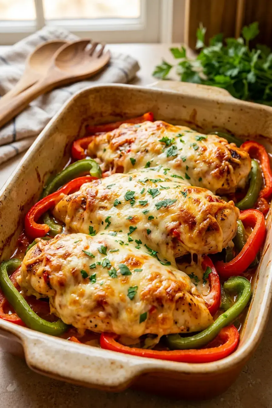 Why You'll Love This Cheesy Baked Chicken breast and Peppers