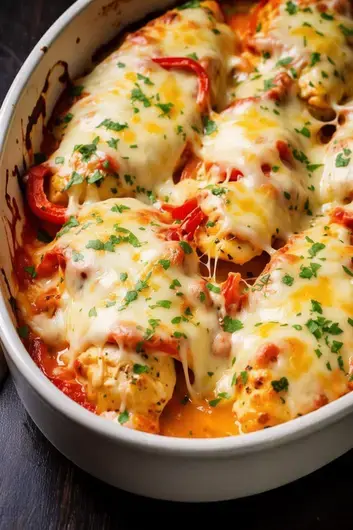 Why You'll Love This Cheesy Baked Chicken breast and Peppers