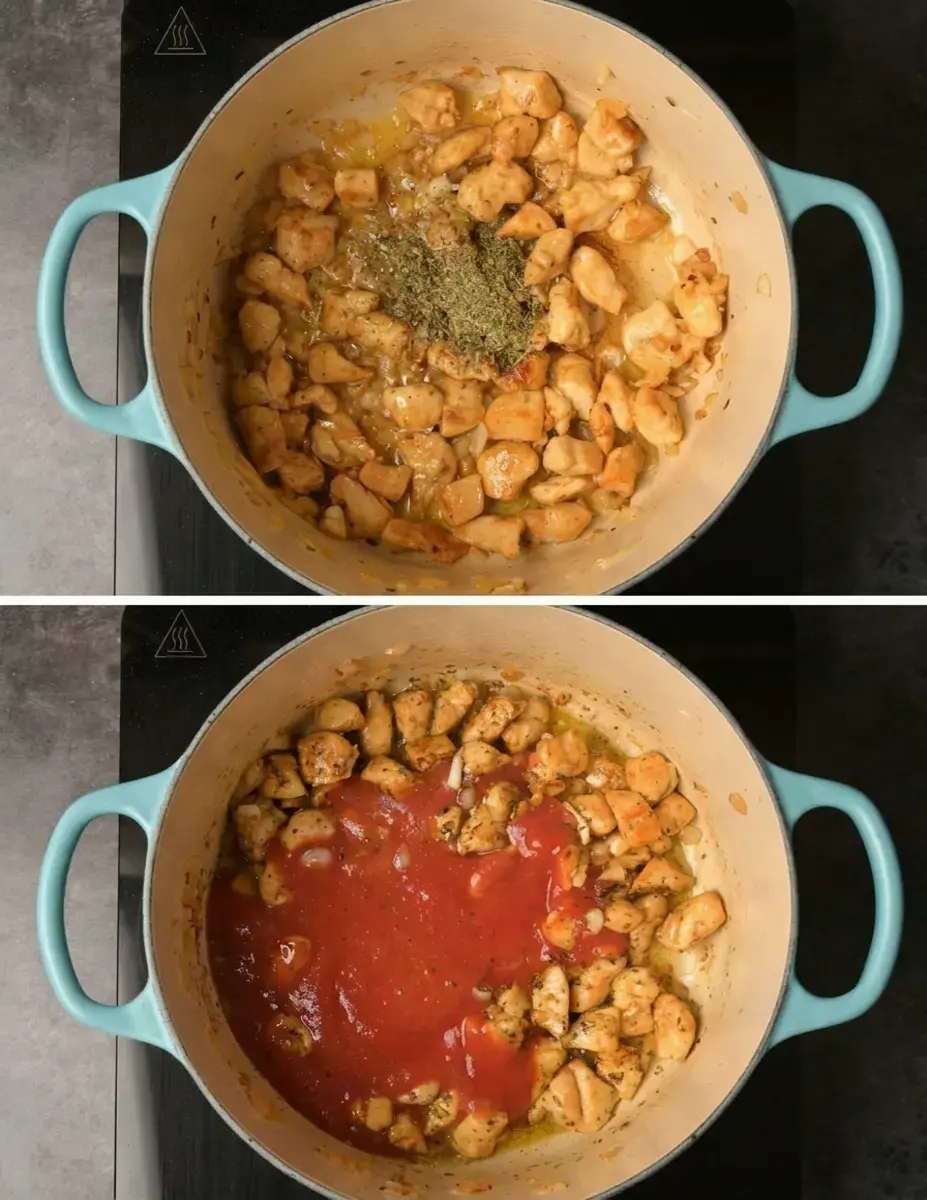 How to make creamy chicken parmesan pasta