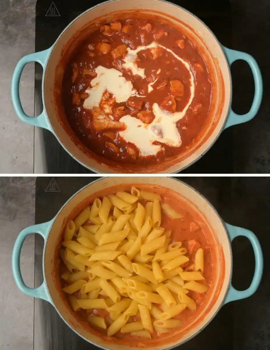 How to make creamy chicken parmesan pasta
