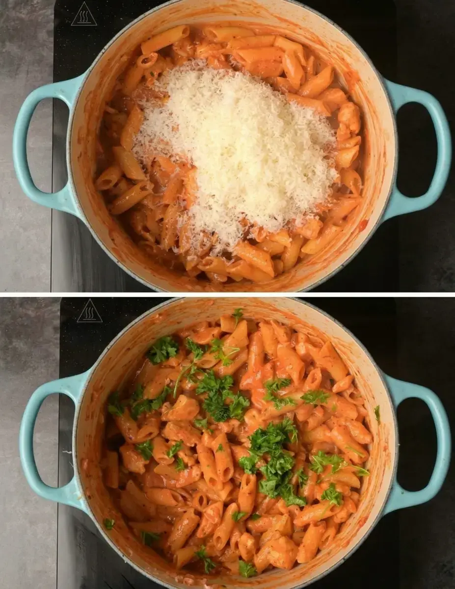 How to make creamy chicken parmesan pasta