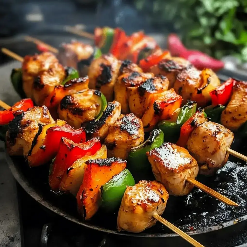 Chicken Skewers With Chicken Kabob Marinade for Juicy Grilled Kabobs 11 8. Serve and Enjoy:
