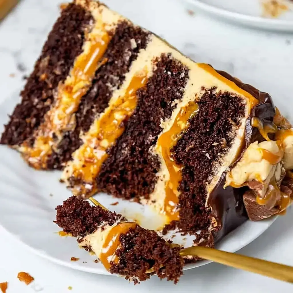 How to Make This Chocolate Snickers Cake