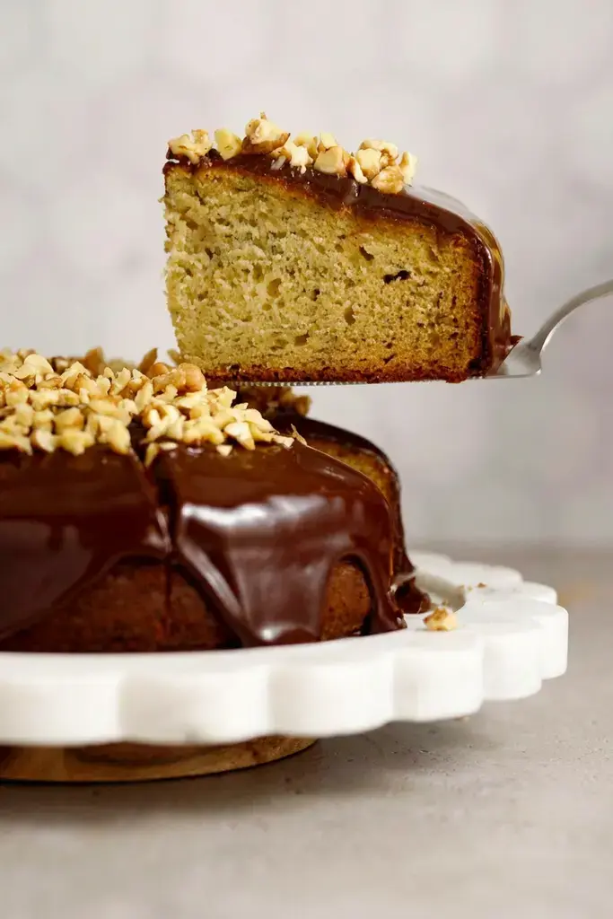 6. Banana Olive Oil Cake With Mexican Chocolate Ganache