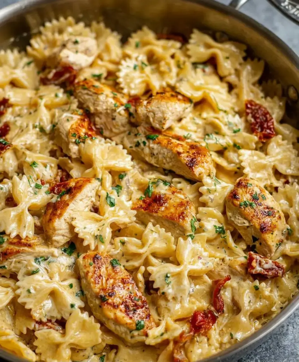 Combining and Finishing The Ultimate Creamy Garlic Parmesan Chicken Pasta