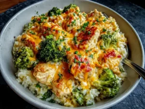 Crockpot Broccoli Cheddar Chicken And Rice