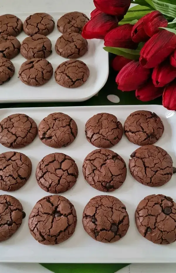 Damak Catlatan Browni Kurabiye: Turkish Chocolate Brownie Cookies 37 Damak Çatlatan Browni Kurabiye Tarifi Fotoğraflı Yapılışı
