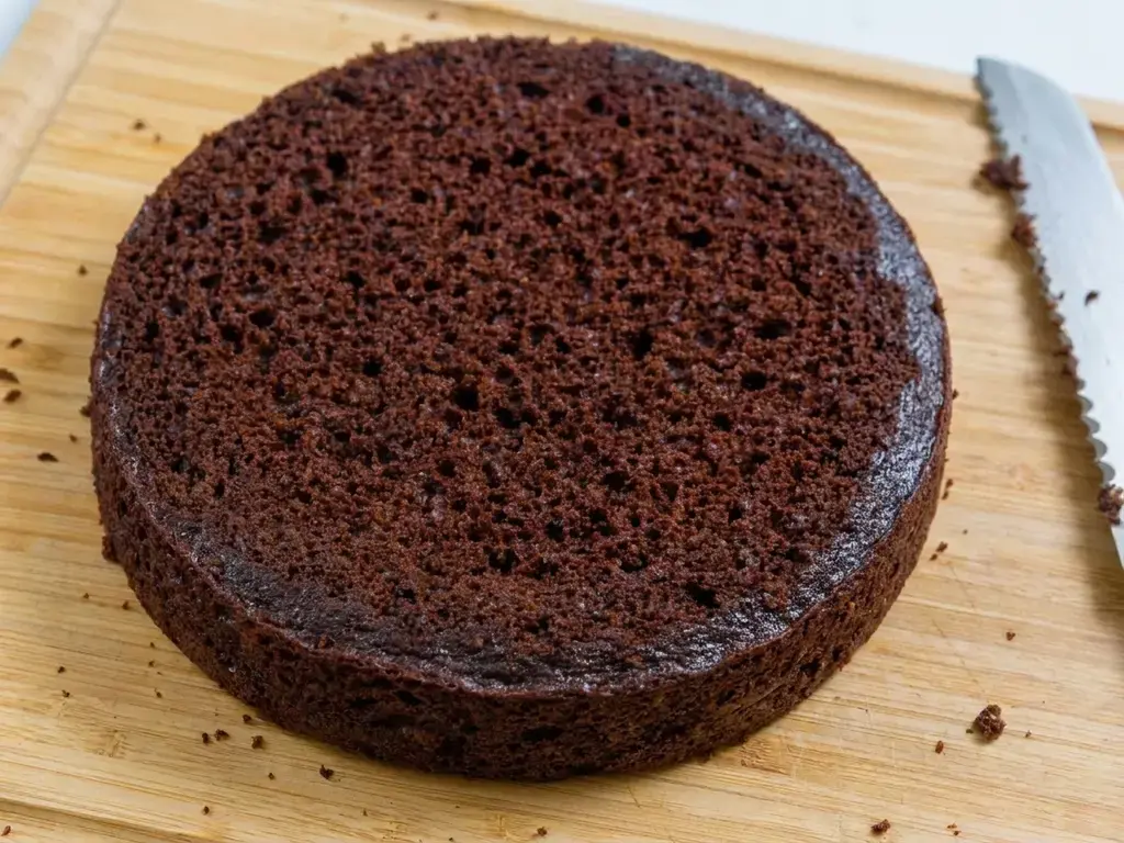 Step 2: Bake and Level the Chocolate Cake Layers