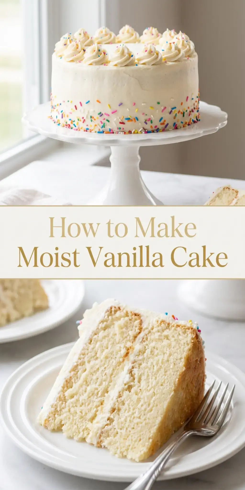 Decadently Moist Vanilla Cake Recipe For Any Celebration, Soft, Buttery, and Foolproof 5 How to Make Moist Vanilla Cake