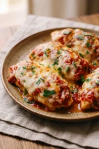 Easy Mozzarella Chicken Mushrooms